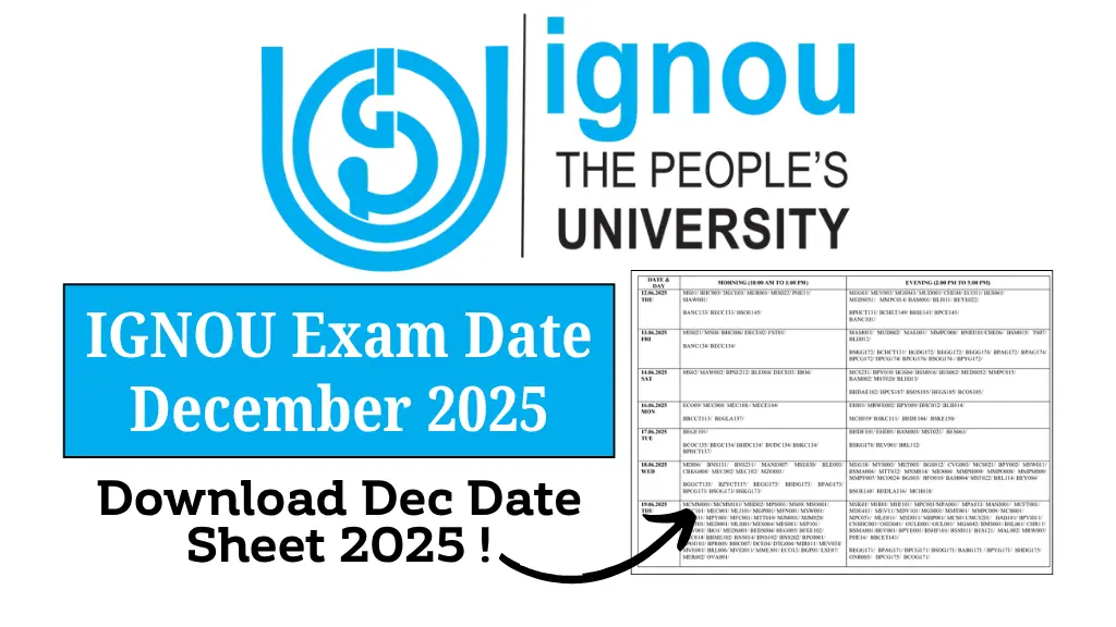 IGNOU Exam Date 2025