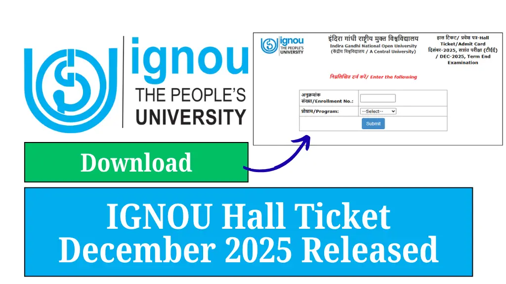 IGNOU Hall Ticket December 2025